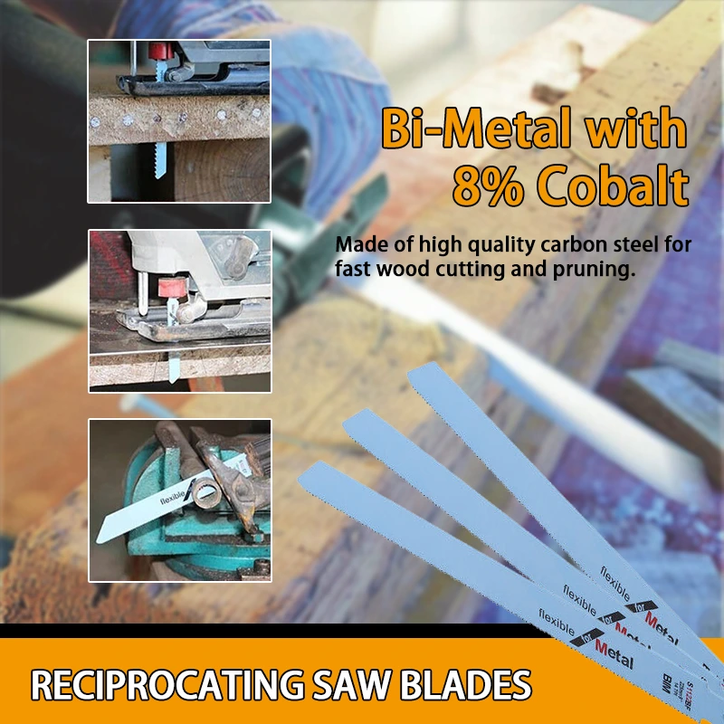 Johnson Tools 10TPI 6 Inch BIM M42 Bi-Metal Reciprocating Saw Blades for Metal Cutting 7