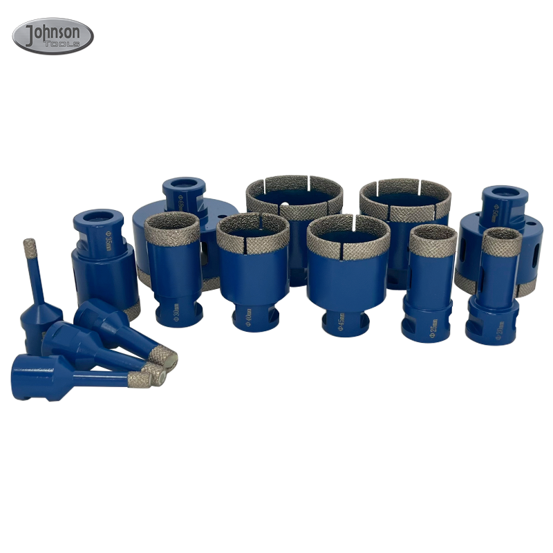 Johnson Tools 6-120mm Arix Segmen Vakum Brazed Diamond Core Bit untuk Batu Marmar Granit Jubin Porselin 4