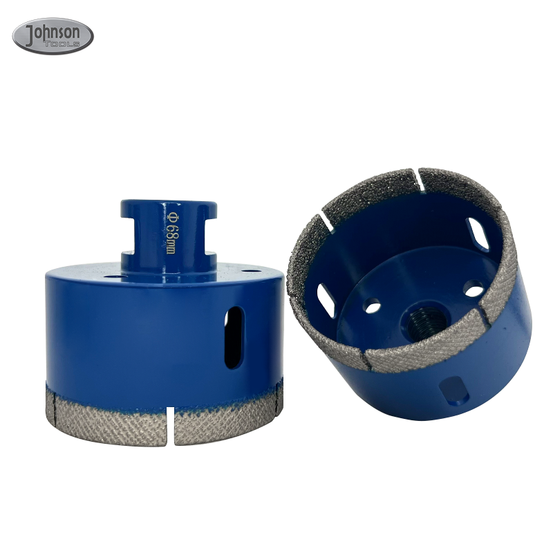 Johnson Tools 6-120mm Arix Segmen Vakum Brazed Diamond Core Bit untuk Batu Marmar Granit Jubin Porselin 8