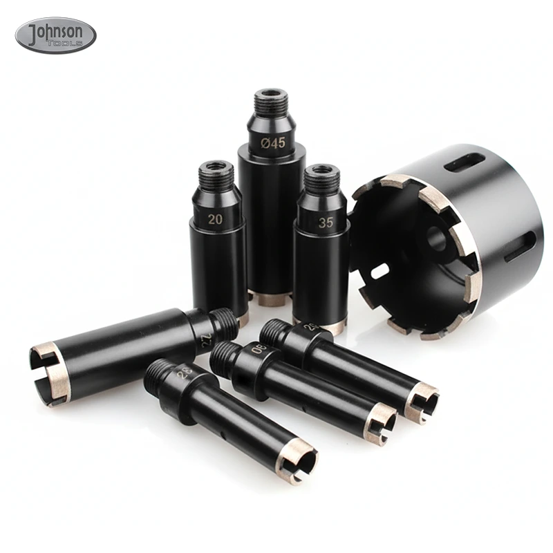Johnson Tools 1/2 Gas, M14 Thread Shank Diamond Core Drill Bit for Wet and Dry Granite & Marble 1