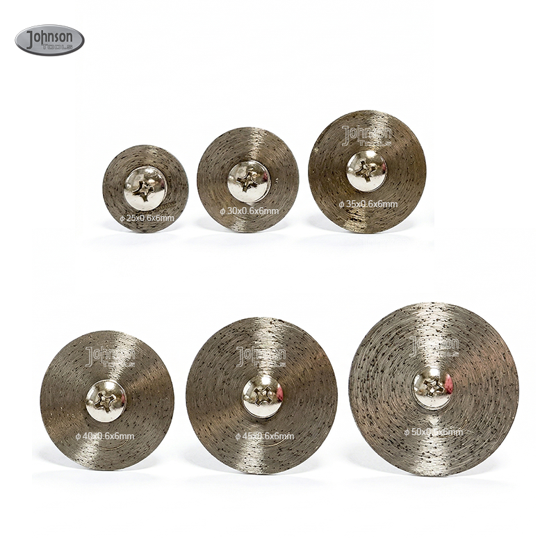 Cakera Pemotongan &amp; Pengisaran Sintered Tekan Panas Johnson Tools untuk Porselin, Jubin dan Seramik (Aci Bulat 3mm/6mm) 5