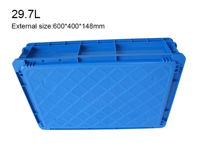 cutii de depozitare din plastic stivuibile cu capace-EUH 1