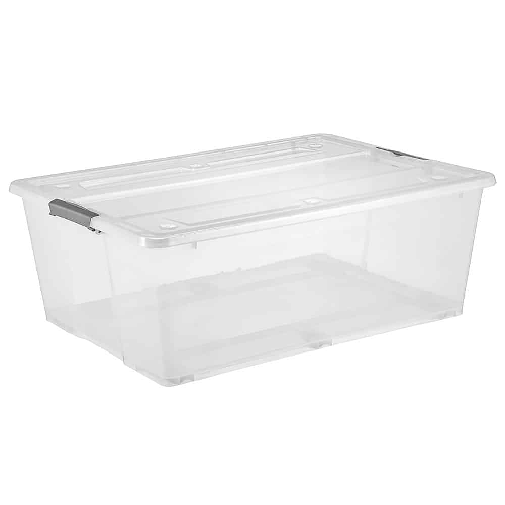 Velké čiré plastové tašky s víkem 90L 1