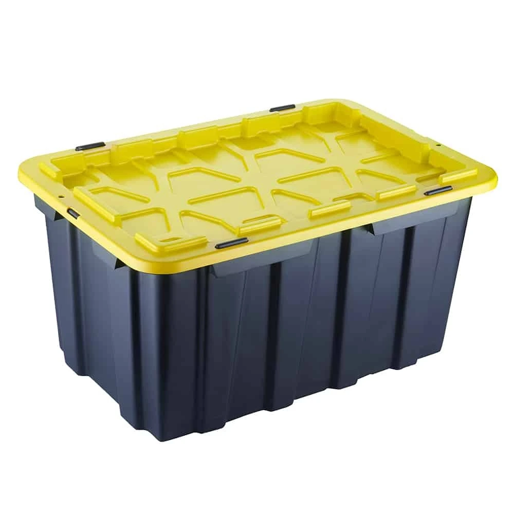 Tote ya uhifadhi wa plastiki yenye mfuniko 60L 1