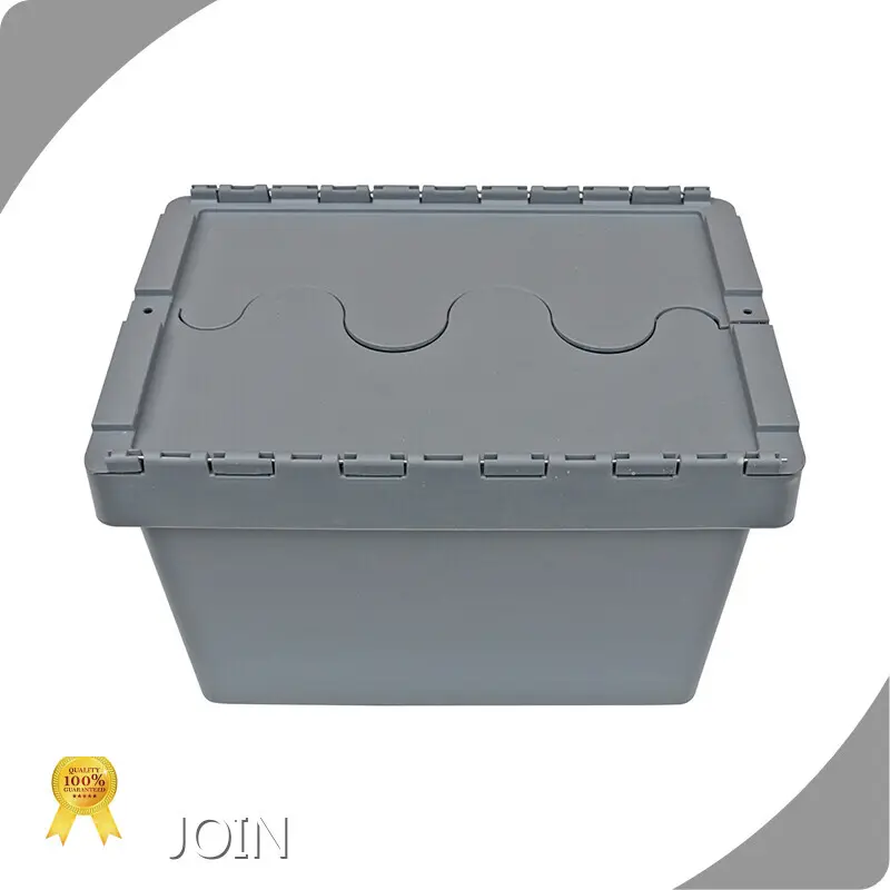 Plastic Storage Bins with Attached Lids-1 1