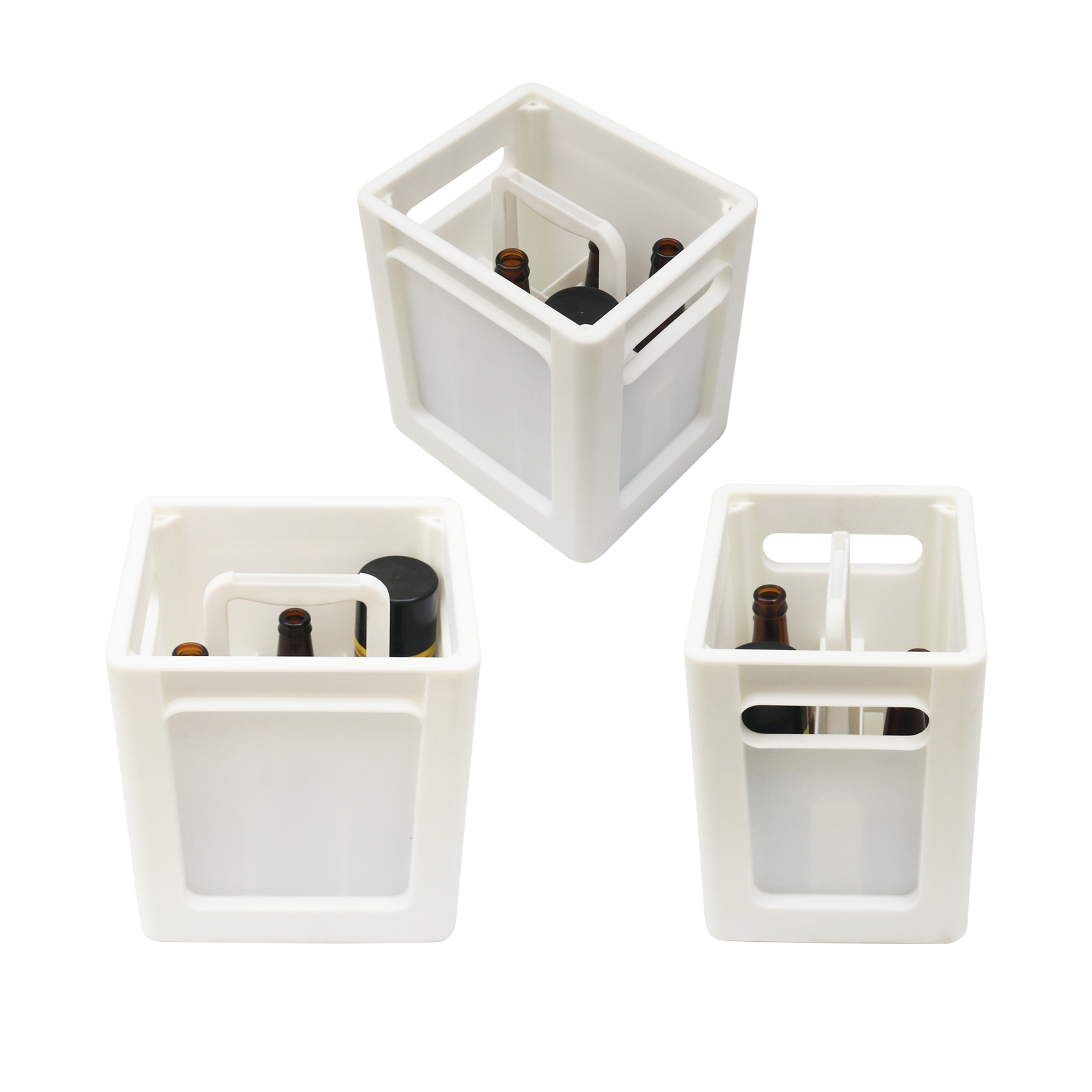 6 grile Producator Lăzi din plastic Lăzi de mutare din plastic stivuibile cu mâner 6