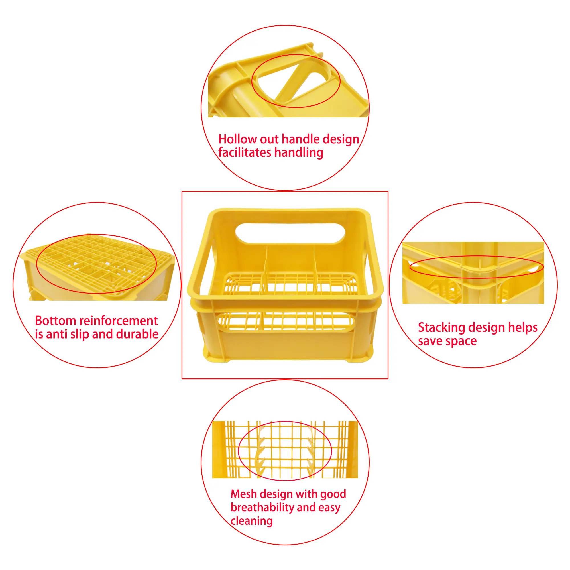Quality Plastic Crate Divider Factory Price for Different Industries 8