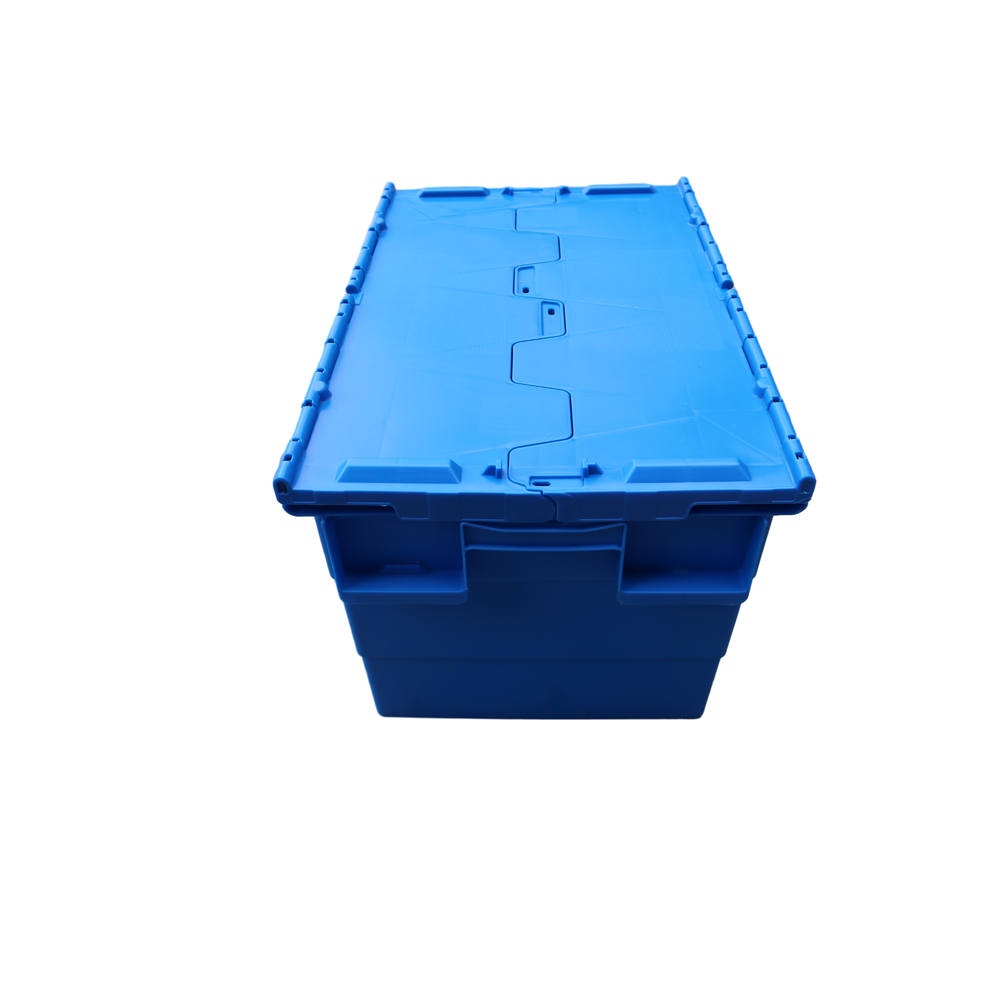 6436 Plastik Kès Difisil Depo Bin ak kouvèti pou Dlo Feature Nestable Plastik Solid Box Kès Transpò Depo 6