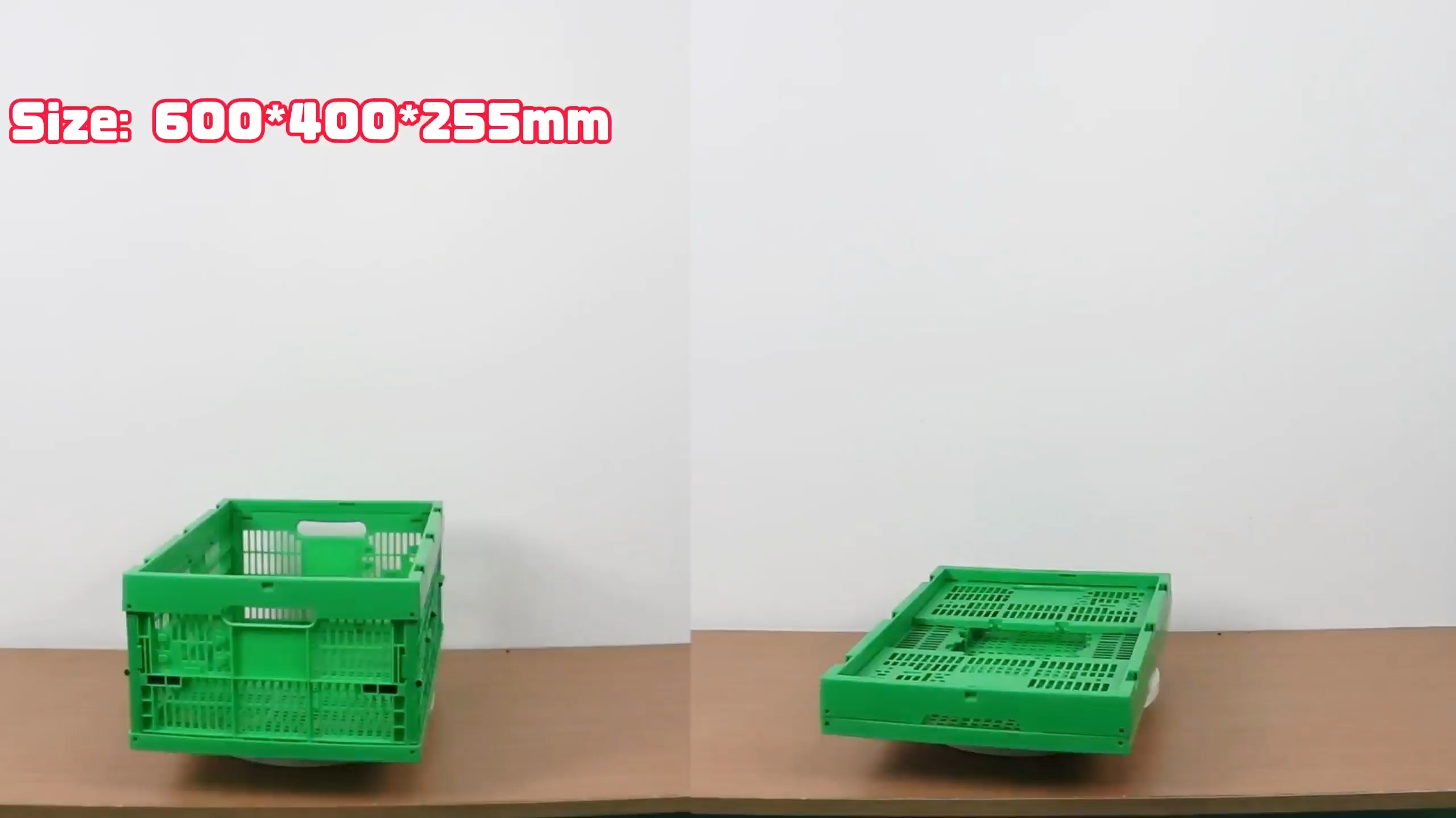 מיכל פלסטיק מתקפל 600-255, ארגז מתקפל ומתקפל לאחסון והעברה 1