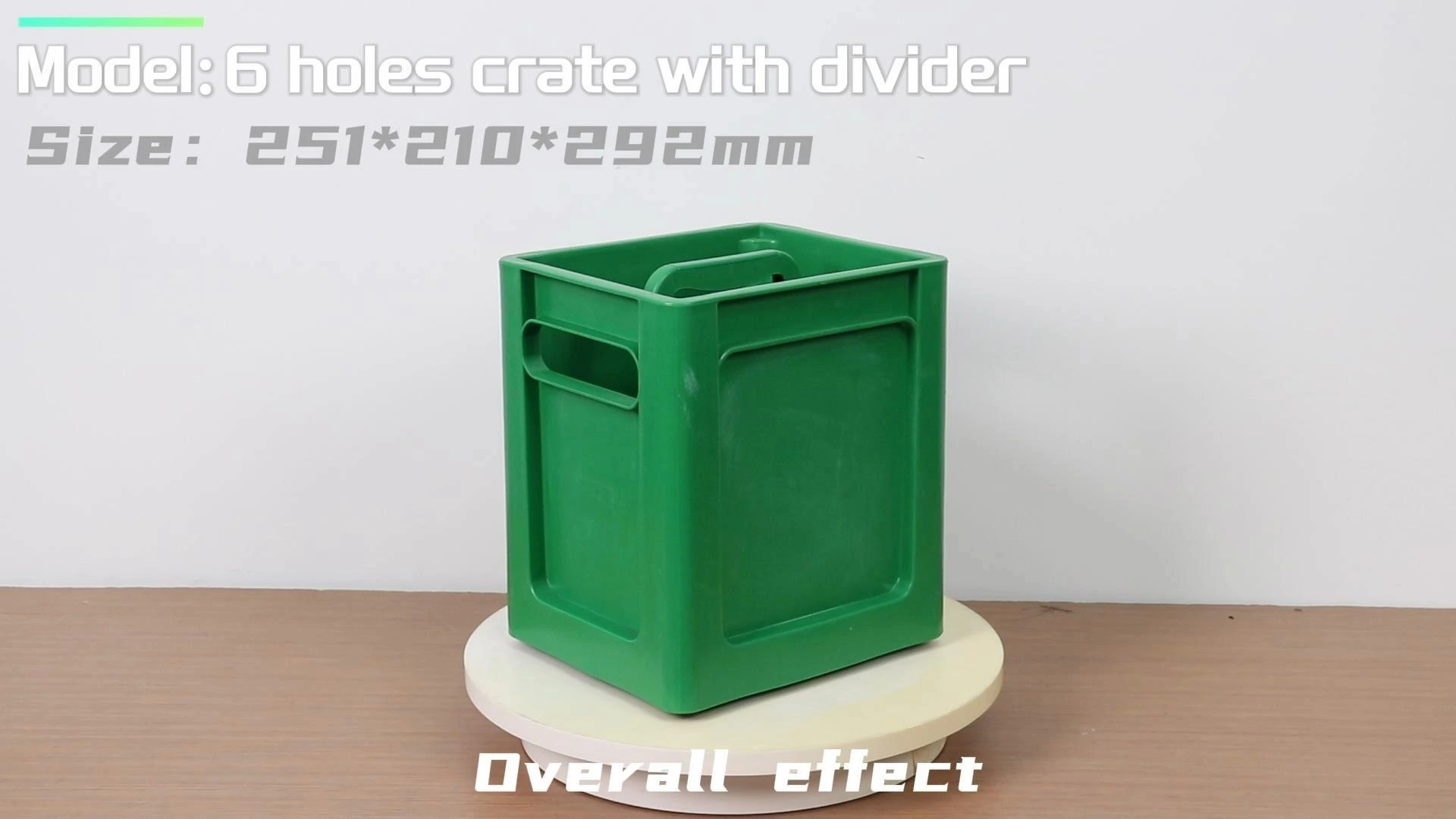 6 grids Manufacturer Plastic Crates Plastic Moving Crates Stackable with Handle 1