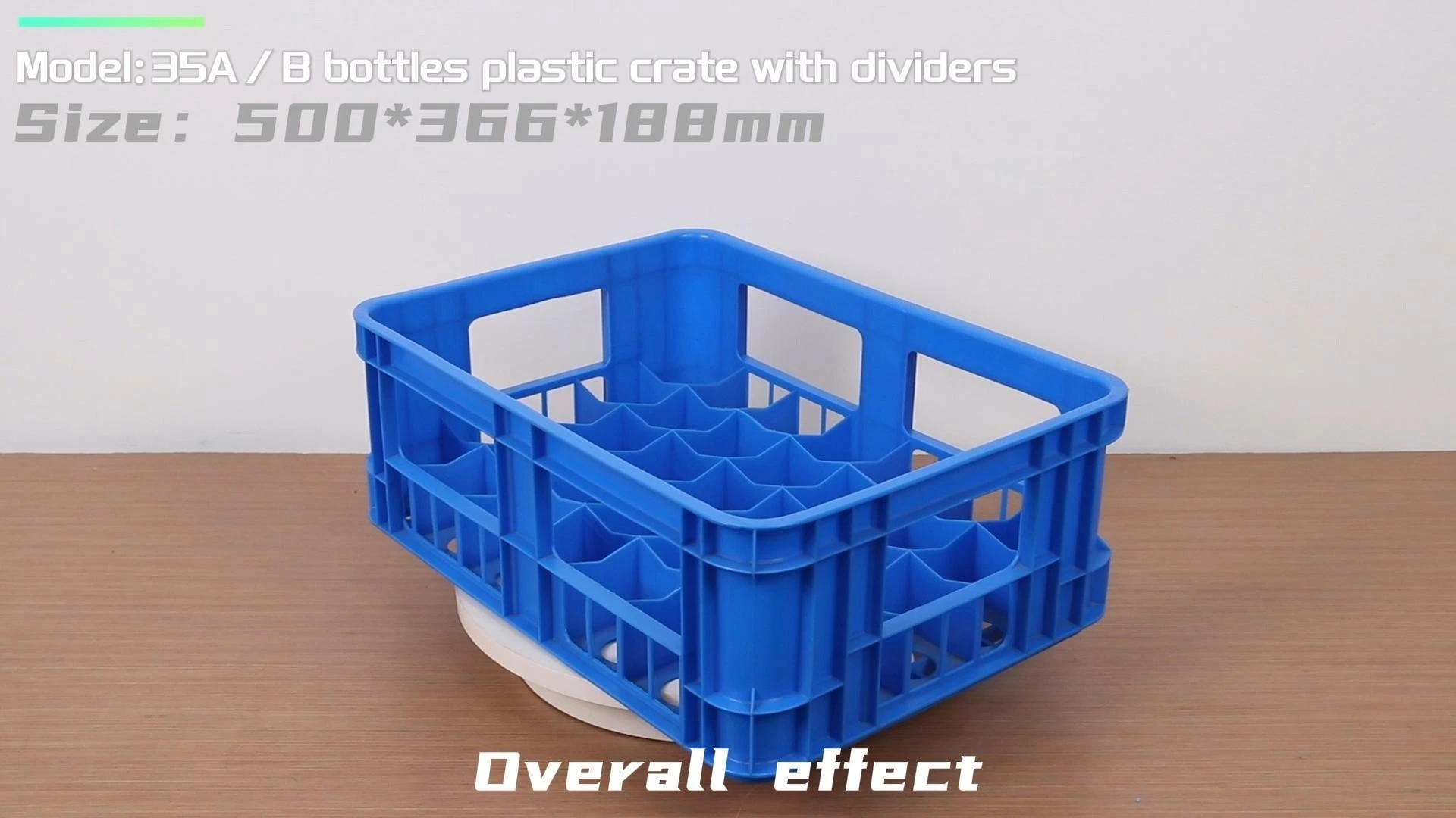 35 rist Framleiðandi Plastgrindur Plastflutningsgrindur Staflanlegur með handfangi 1
