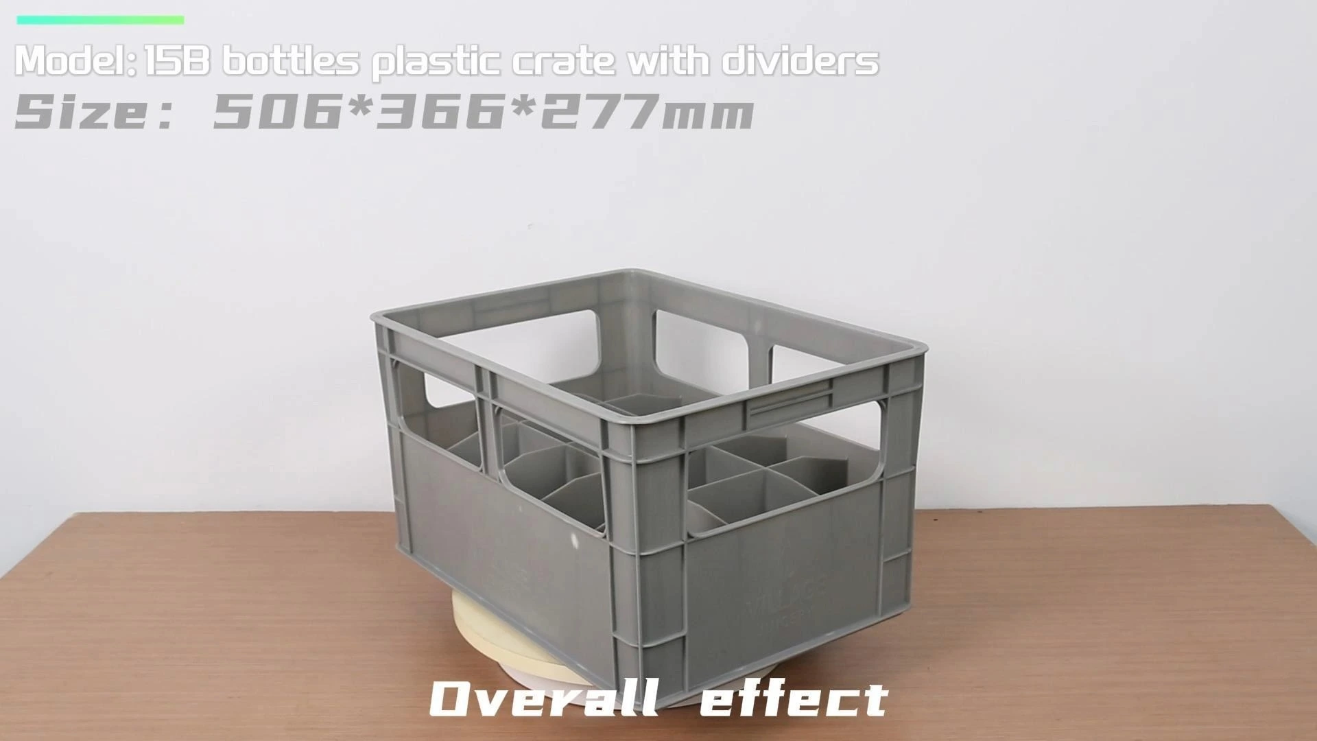 15 grids Manufacturer Plastic Crates Plastic Moving Crates Stackable with Handle 1