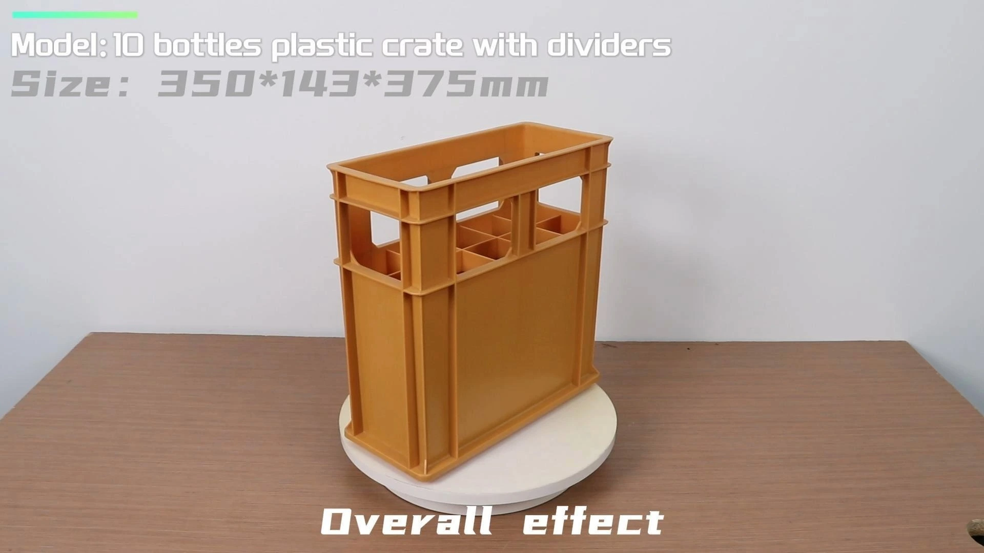 10 Produsen Peti Plastik Plastik Moving Crates Stackable karo Handle 1