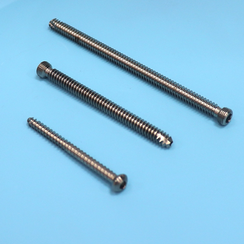 Fabricação de peças médicas de parafusos ósseos de titânio CNC 1