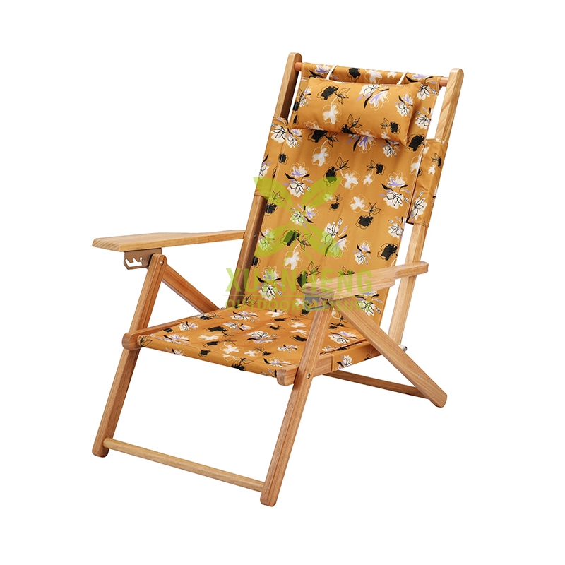 Elegante silla de playa de madera directa de fábrica. Artesanía premium en su máxima expresión XH-T011 1