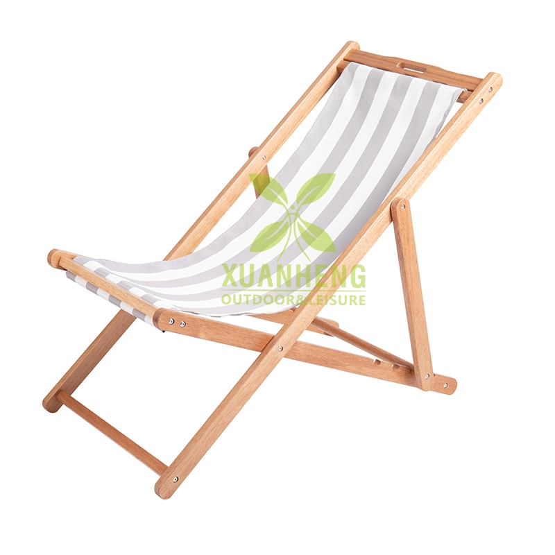 Portable & Chaise de plage pliante en bois imperméable et élégante XH-S016 1