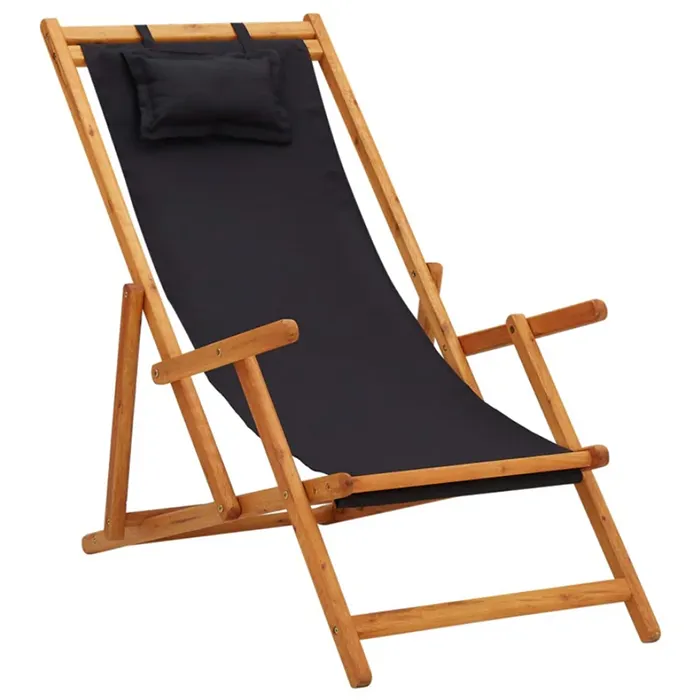 Usine de chaise à bandoulière en cuir noir pour l'extérieur 3