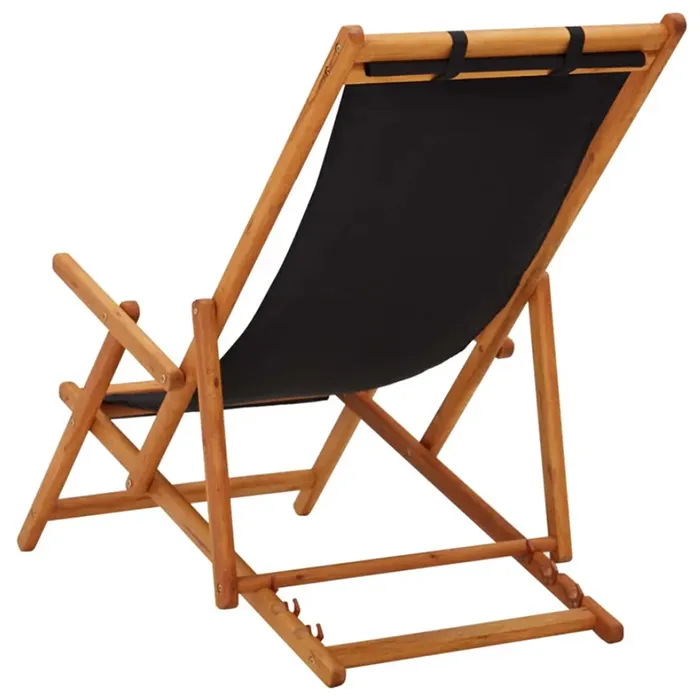 Usine de chaise à bandoulière en cuir noir pour l'extérieur 5