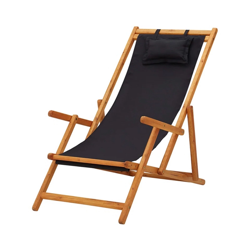 Convenient Waterproof Folding Wood Beach Chair Ideal for Seaside Relaxation  XH-S017 1