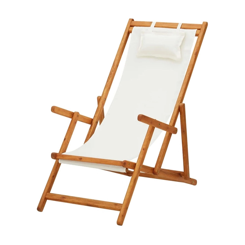 Silla de madera de la honda de la playa de la tela impermeable de las ventas calientes con el apoyabrazos XH-S018 1