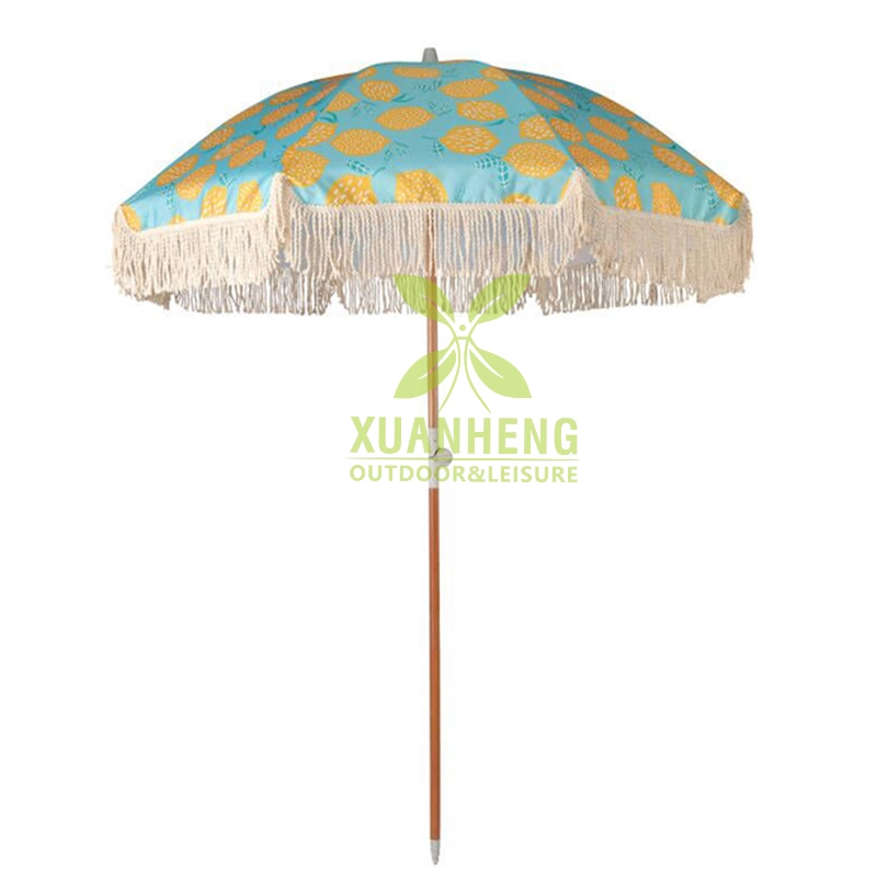 Colorful Striped Beach Umbrella Customizable Portable and Sun Protection  - XH-U011 1