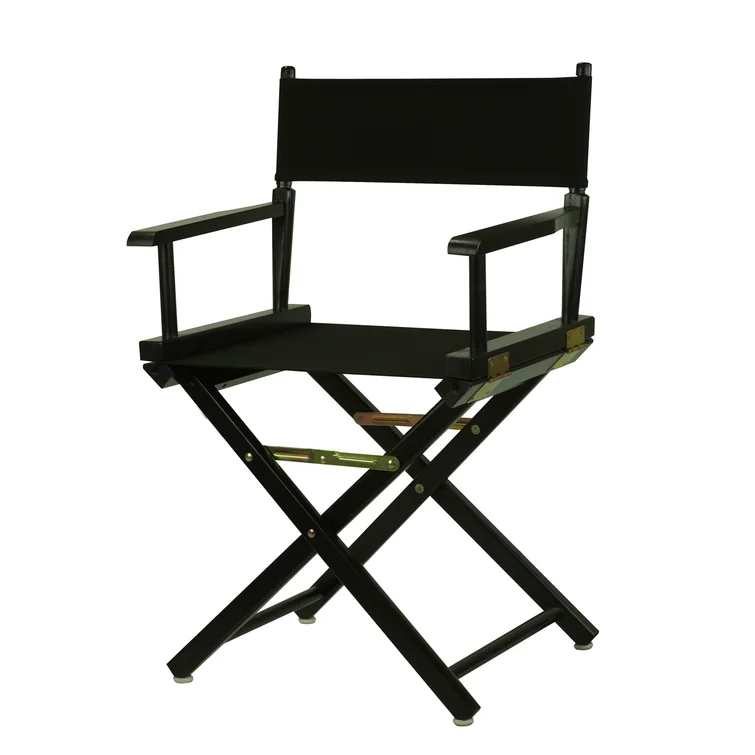 Silla de director plegable portátil de color negro con reposabrazos: ¡elegante, cómoda y conveniente! XH-D010 1