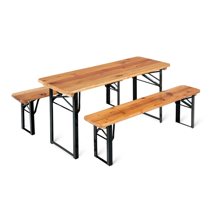 Mesa de cerveza plegable de madera para relajación al aire libre XH-B002 1
