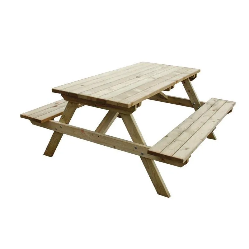 Sturdy Outdoor Wooden Picnic Table – Versatile for Garden, Parks, and Rest Areas – Easy to Customize XH-B009 1