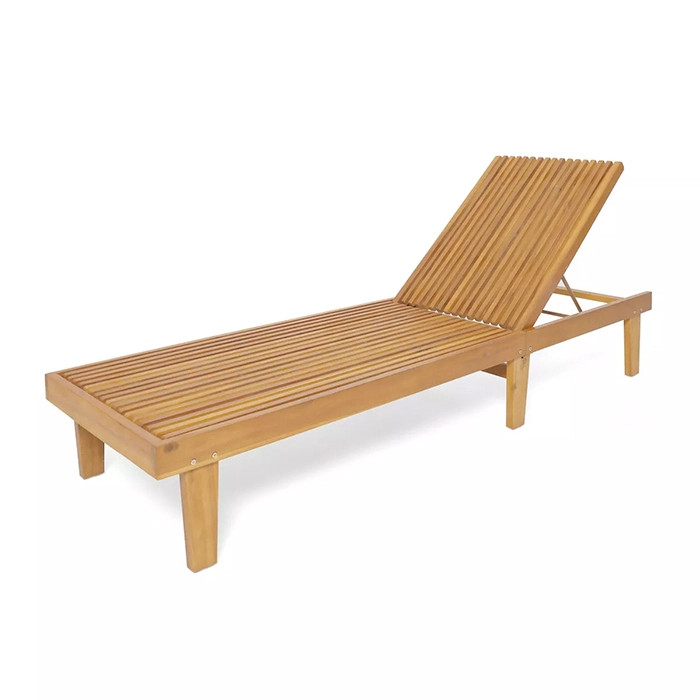 Outdoor Wood Lounge Chairs A Luxurious Choice by the Pool XH-T033 1