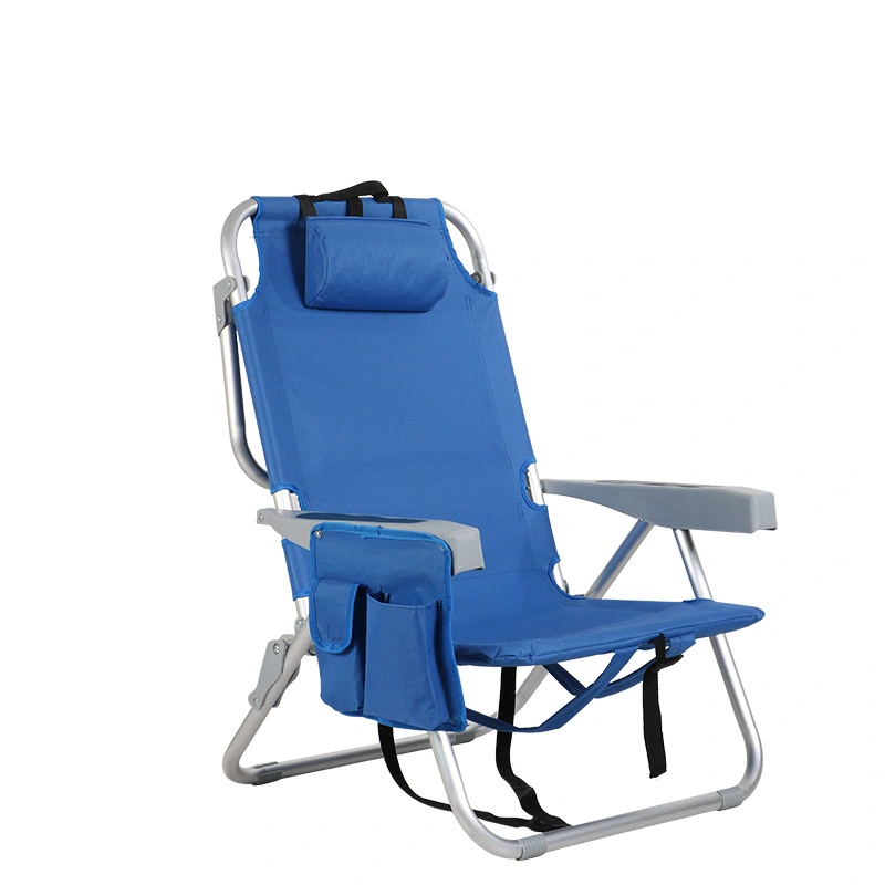 Chaise longue pliante portative avec cadre en aluminium, avec bras personnalisables, pour Camping en plein air XH-T036 1