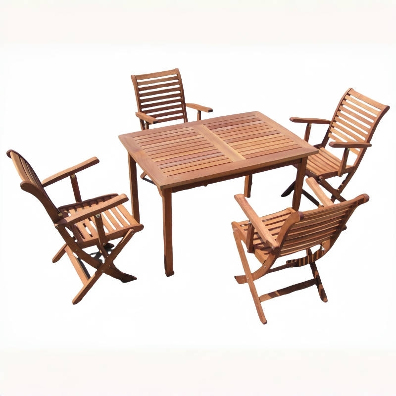 Gewohnte Gartentisch im Freien im Freien und Stuhlset mit klappbarer Aufbewahrung - Werksgerichtetes Gartenmöbel XH -G010 1