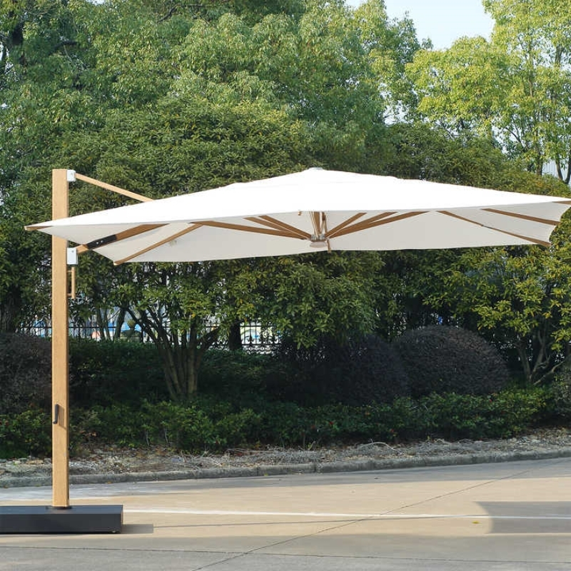 Deluxe Commercial Cantilever Outdoor Aluminum Umbrella with LED Lights  XH-U040 1