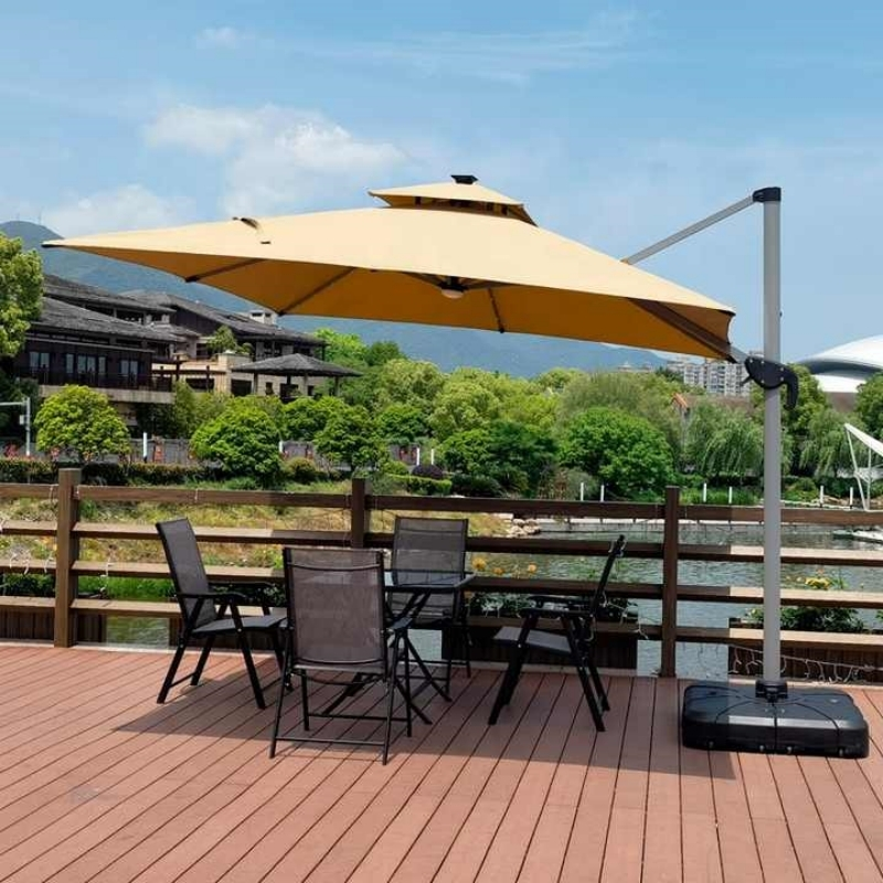 Parasol elegante de sol para o jardim com iluminação LED XH-U041 1
