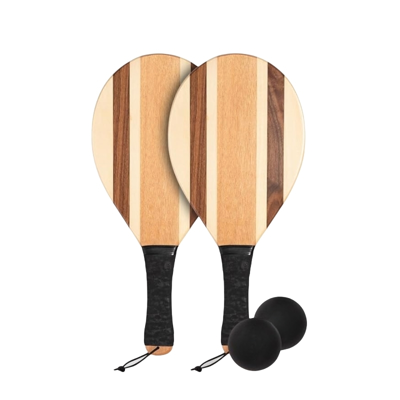 Customized Logo Holzstrandschläger Paddel für Strand Sport verbessern Ihr Outdoor-Erlebnis XH-P002 1