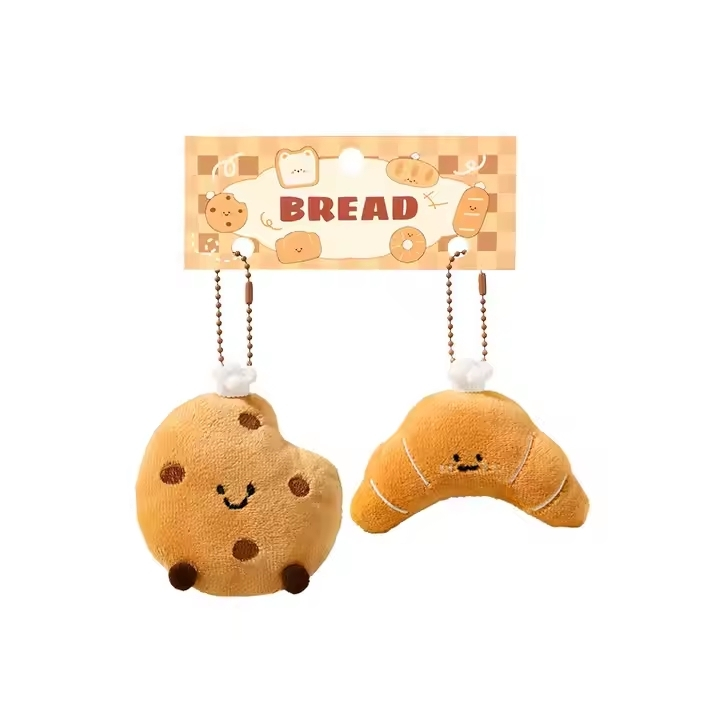 Cute Plush Bread Keychain 1