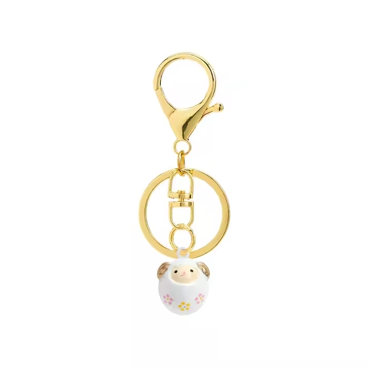 Cute White Sheep Keychain 1