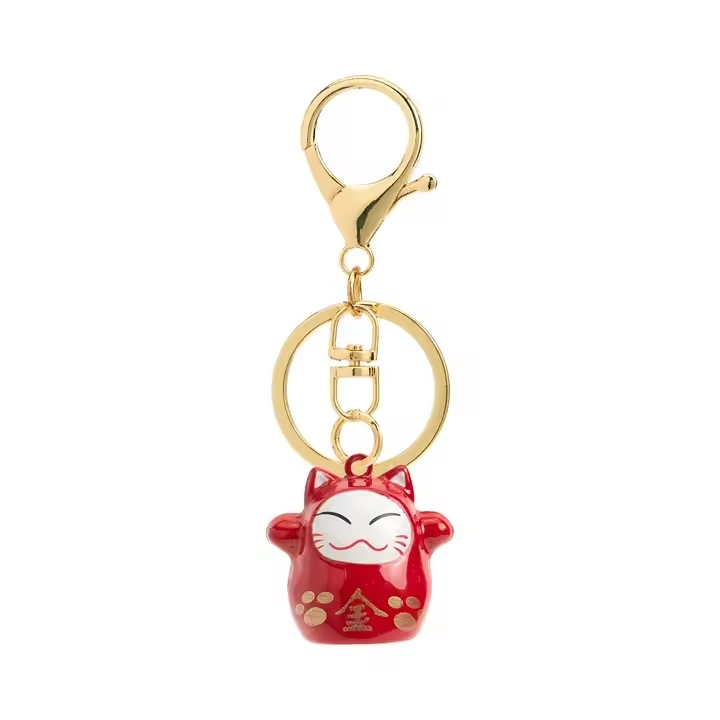 Cute Red Cat Keychain 1