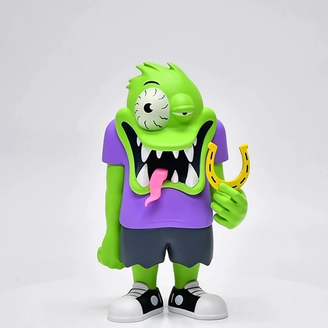 DM-PVC-ART-2026-006 Cubierta de video de juguete artístico de PVC Green Monster