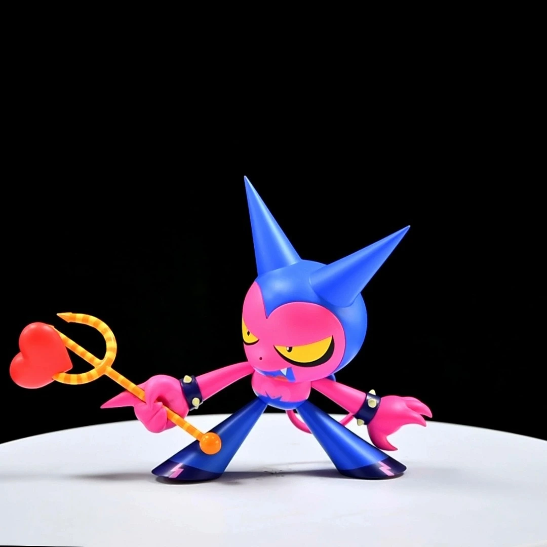 DM-PVC-ART-2026-010 Cubierta de juguete artístico de PVC azul rosa diablo