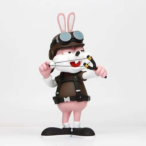 Eco-Friendly PVC Toy, Front View Of Rabbit Designer Art Figurine