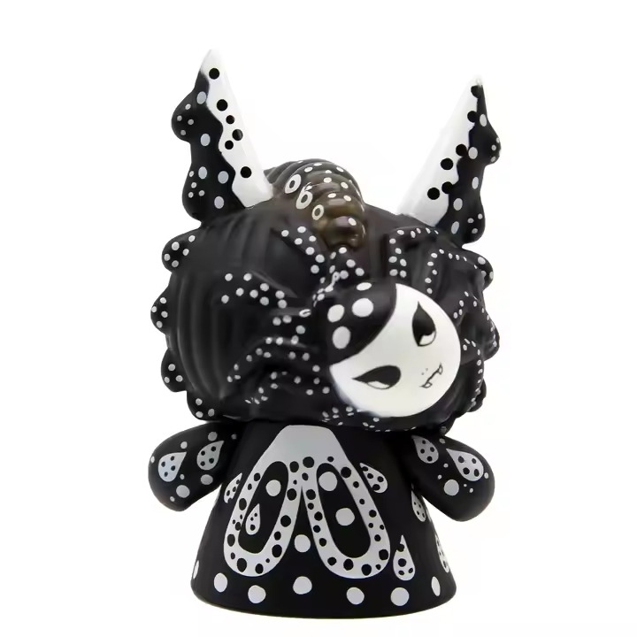 Designer PVC Art Toy, Back View Of Polka Dot Designer Character Toy