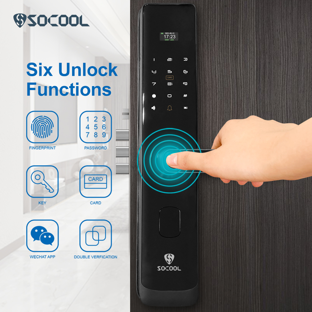 Fingerprint Zn-steel Body Smart Lock For Home Use 3