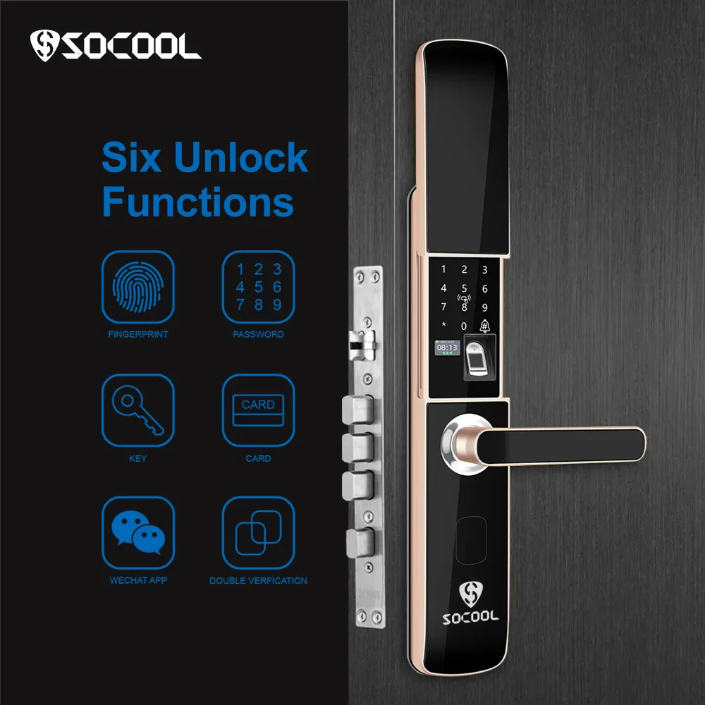 SOCOOL Fingerprint Door Lock for Bedroom Suppliers 5