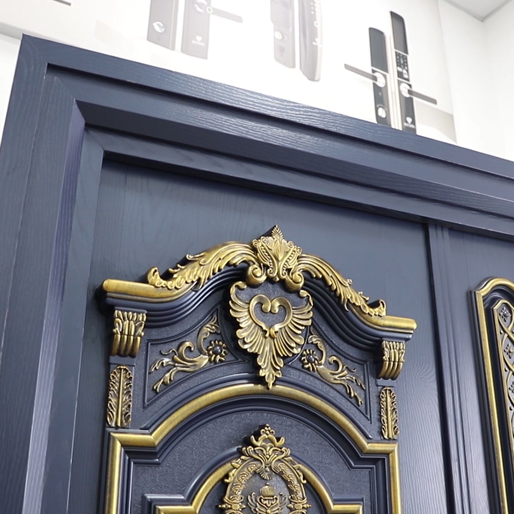 Aluminum Carved High-end Intricate Carving Design Entrance Door 3