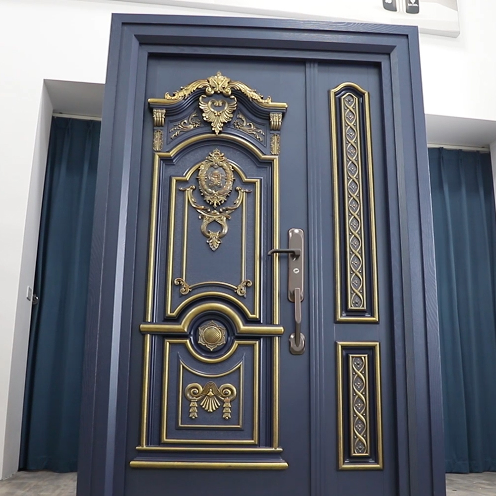 Aluminum Carved High-end Intricate Carving Design Entrance Door 5