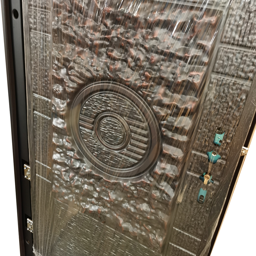Imitation Stone Texture Double Door Luxury Entry Door 3