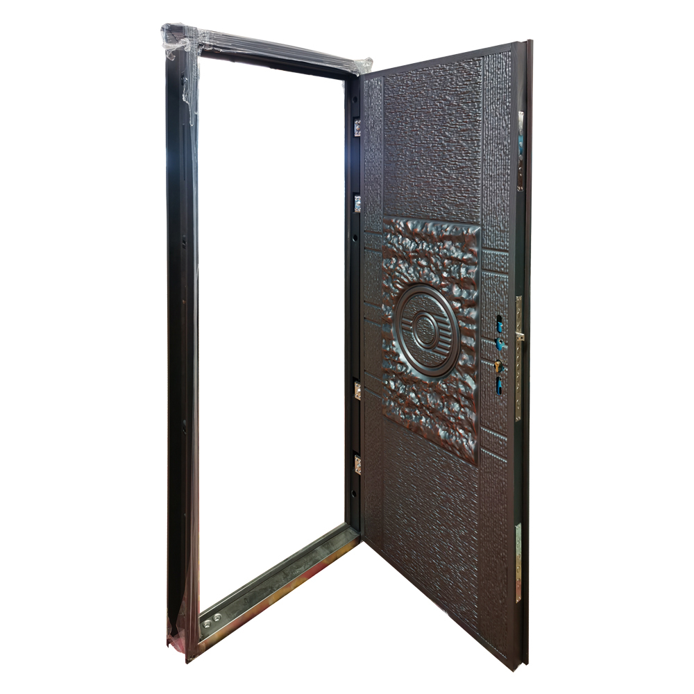 Imitation Stone Texture Double Door Luxury Entry Door 4