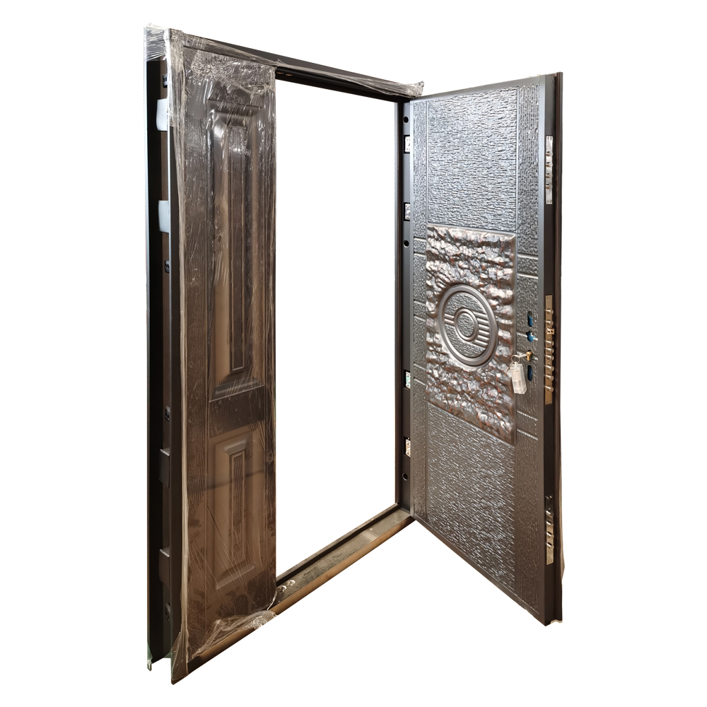 Imitation Stone Texture Double Door Luxury Entry Door 6