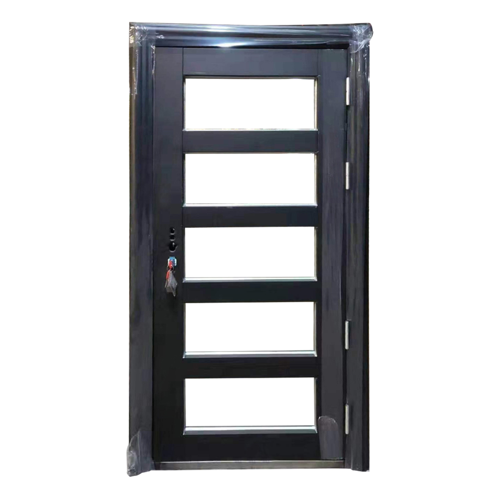 Customizable White Glass Entrance Door 2