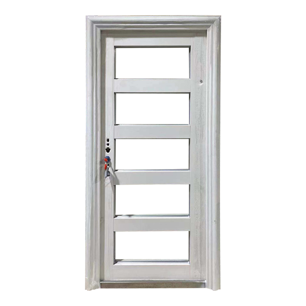 Customizable White Glass Entrance Door 5